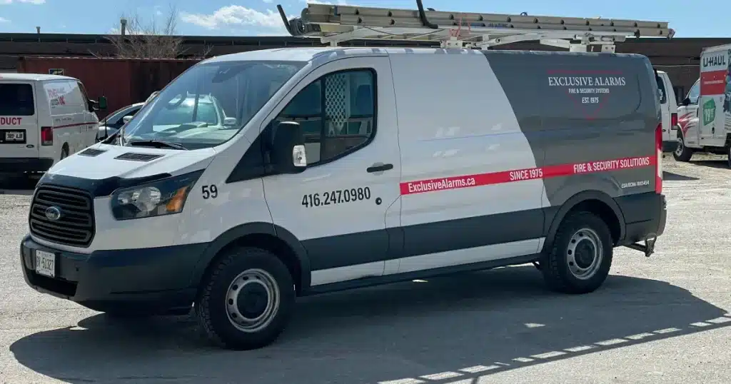 Ford Transit Partial Van Wrap for Exclusive Alarms - After