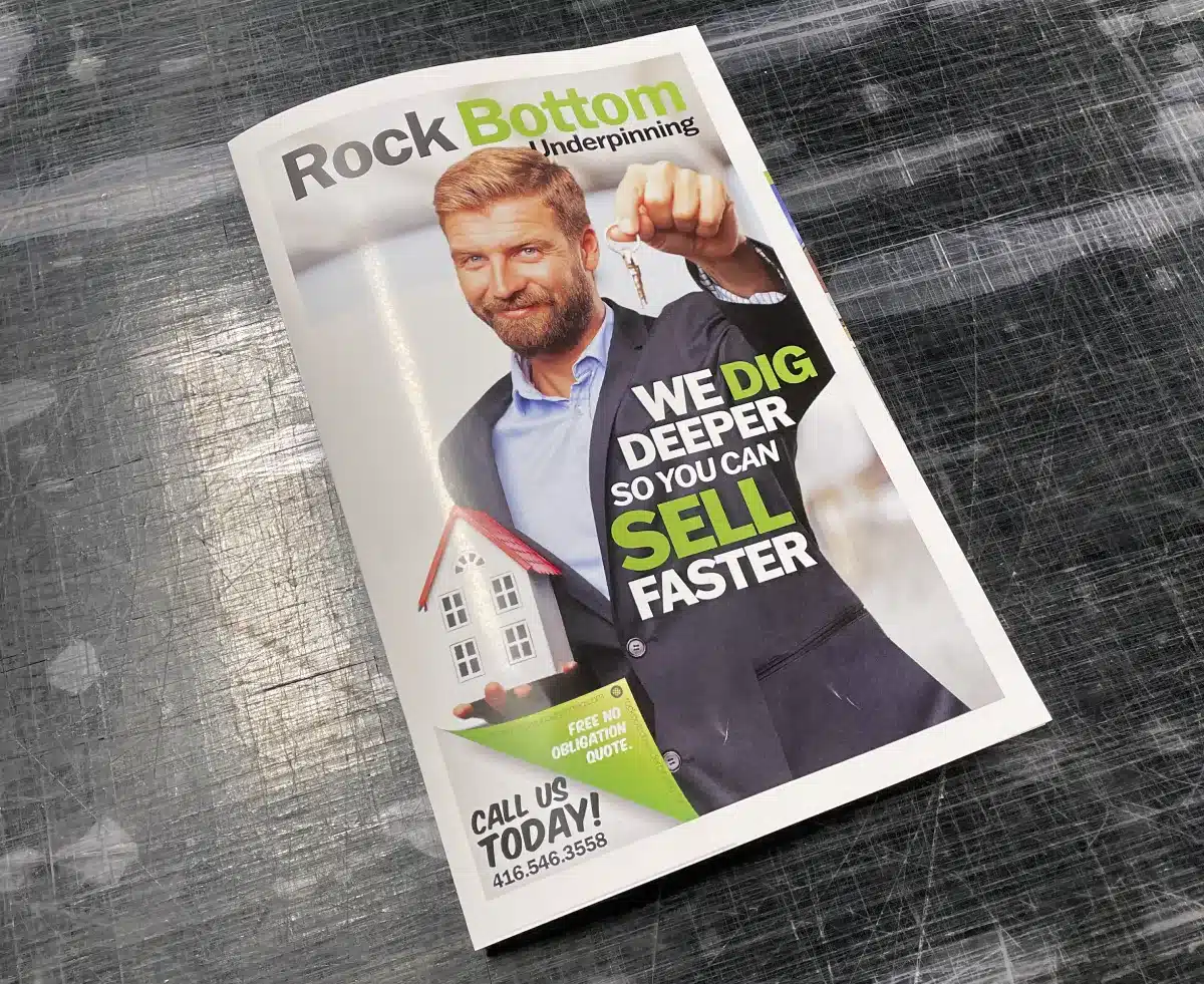 RockBottom Underpinning 2 Fold Flyers - Flyer Printing in Toronto - 2