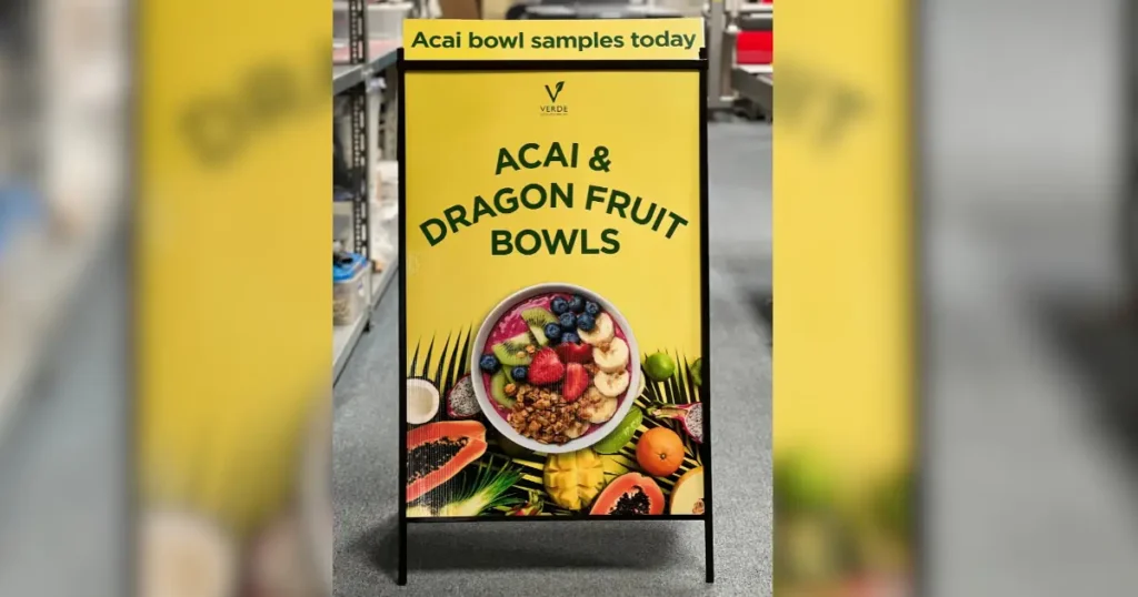 Verde A-Frame Sign made with Coroplast