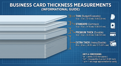 Business Card Thickness guide