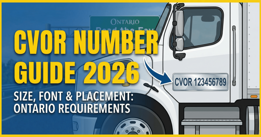 CVOR Number Printing Requirements Ontario
